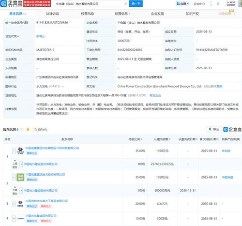 中國電建成立抽水蓄能公司 拓展旅游開發項目策劃咨詢業務